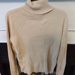 Tan turtleneck sweater